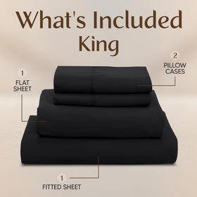 Utopia Bedding pillowcases in black provide soft, breathable protection.