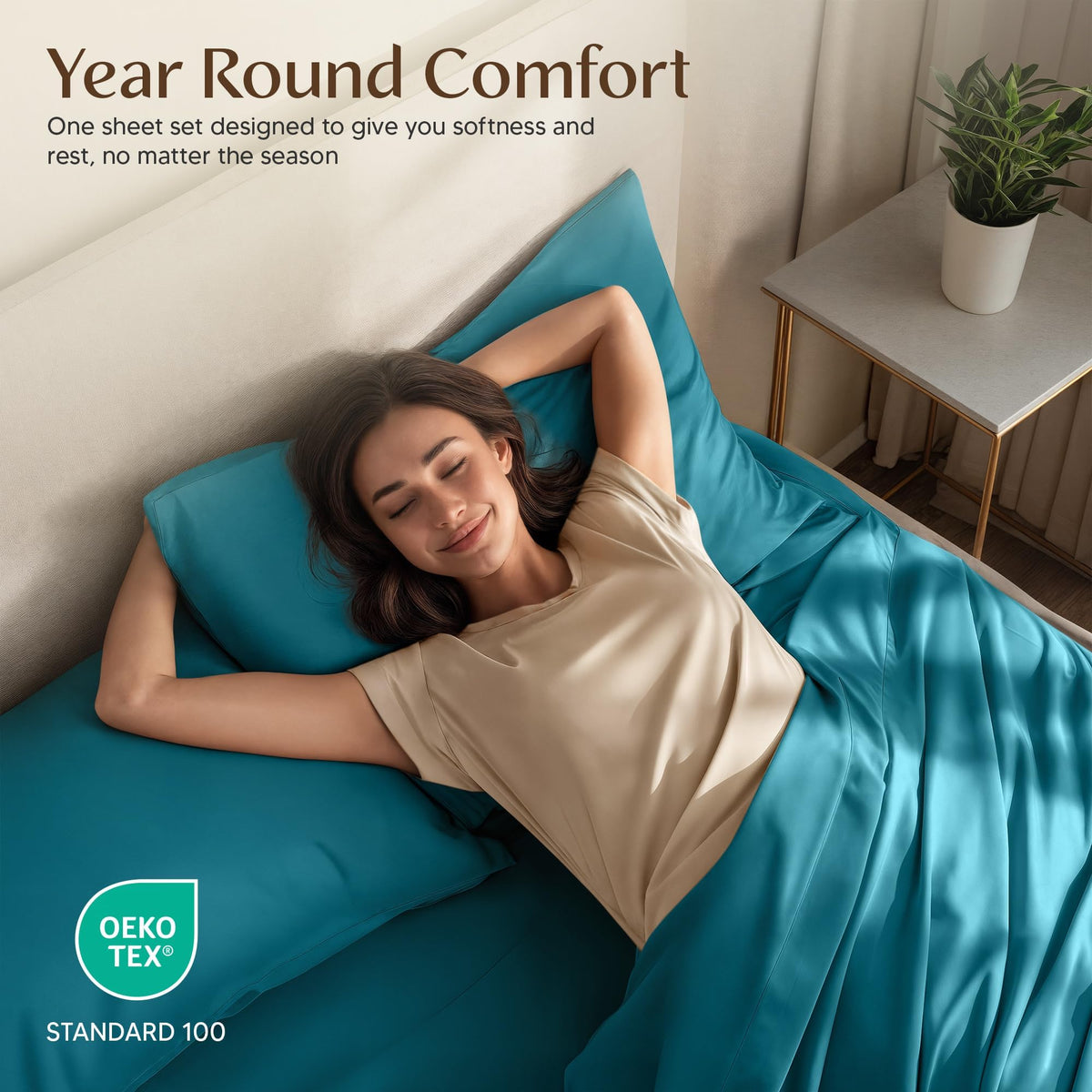 Utopia Bedding pillowcases in denim blue show off soft microfiber finish for comfort