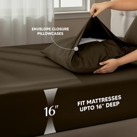 Utopia Bedding two pillowcases, easy care and color-matched to the set.