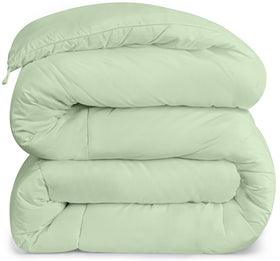 Utopia Bedding Sage green cover with piped edges and box stitching aesthetic
