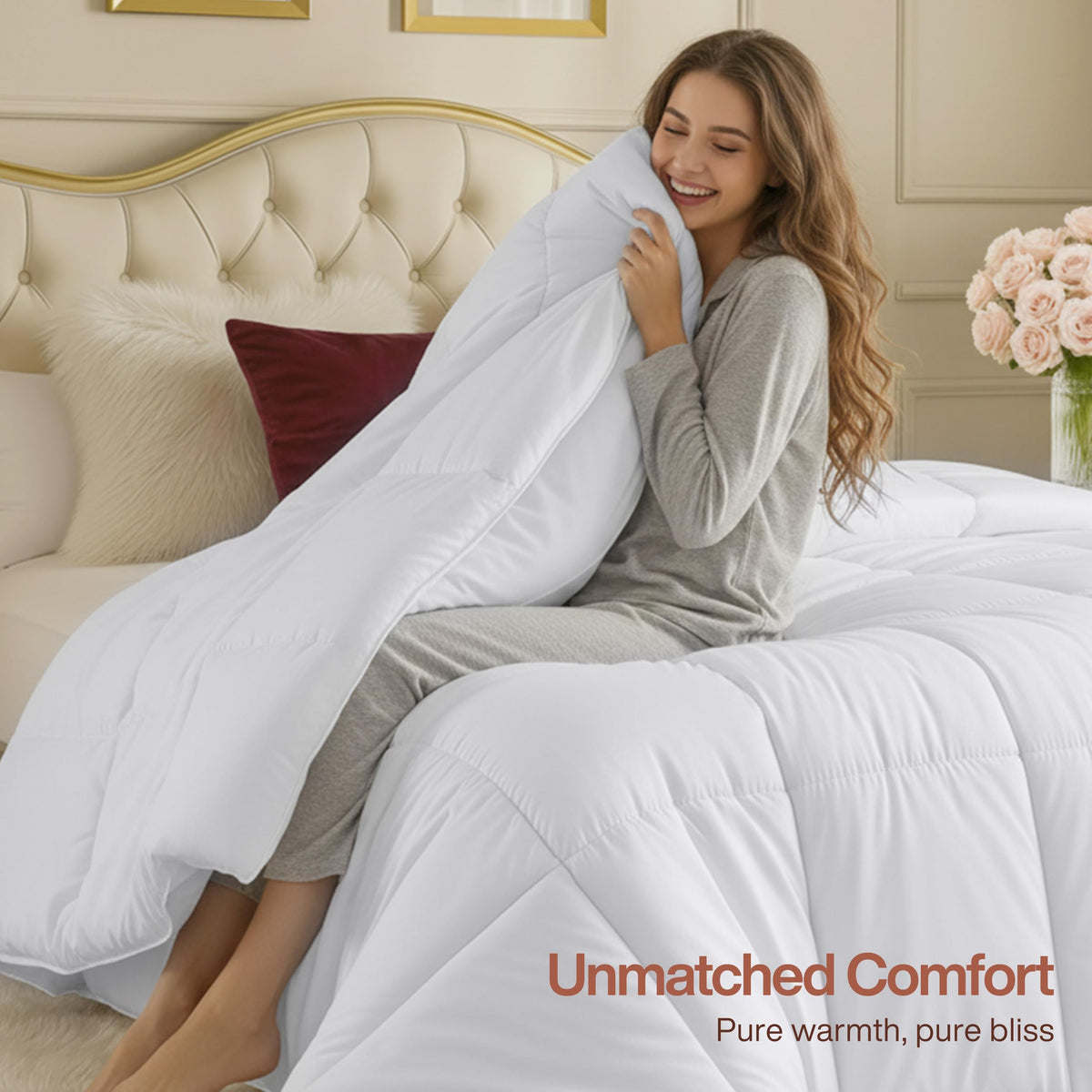 Utopia Bedding durable box-stitch design maintains shape through nightly use.