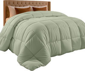 Utopia Bedding queen comforter setup shows 88 x 88 inch fit for full coverage