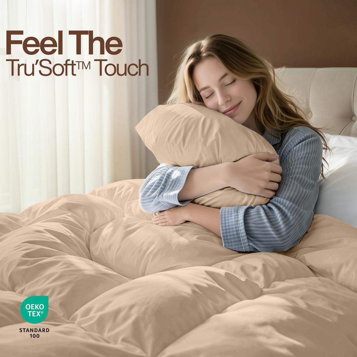 Utopia Bedding soft down-alternative fill delivers lightweight warmth and cloudlike fluff.