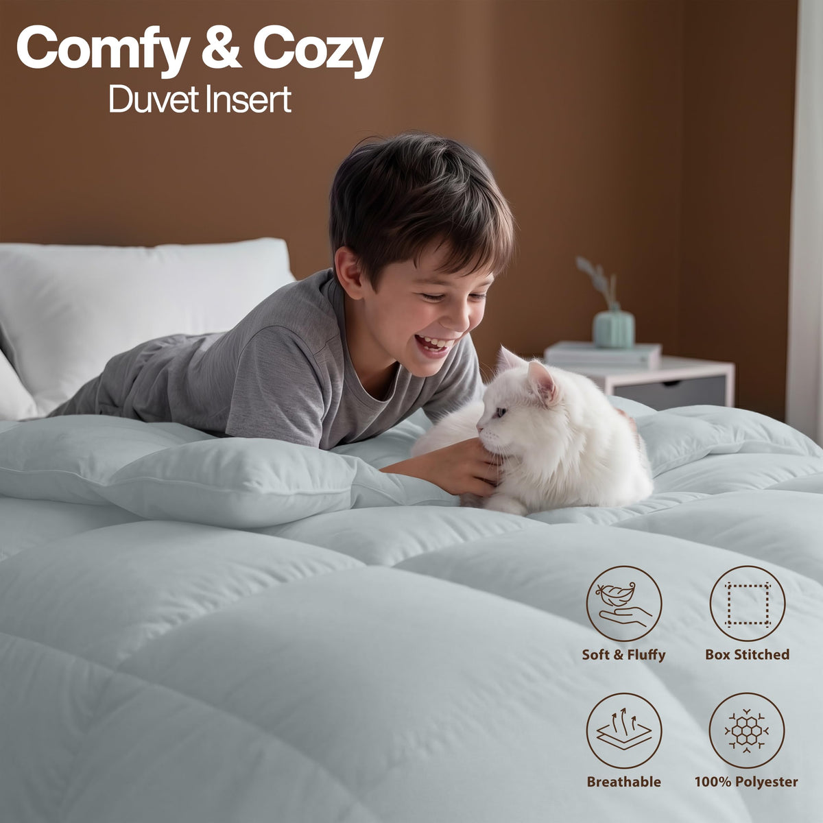 Utopia Bedding easy-care duvet insert machine washable on cold