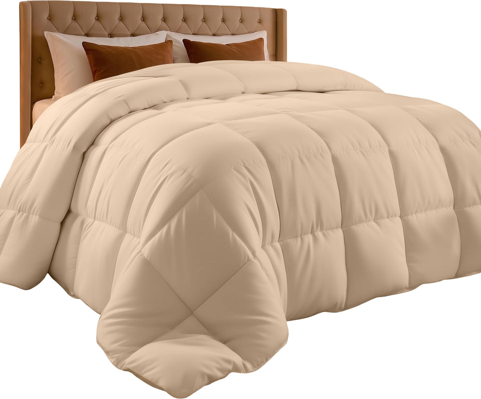 Utopia Bedding queen comforter insert with 88x88 coverage and plush loft.