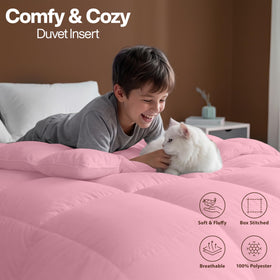 Utopia Bedding pink duvet insert packaging ready for gifting or replacement