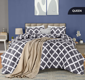 Utopia Bedding grey comforter set on bed demonstrates full coverage and soft drape