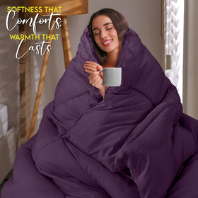 Utopia Bedding soft down-alternative fill offers lightweight warmth for year-round use