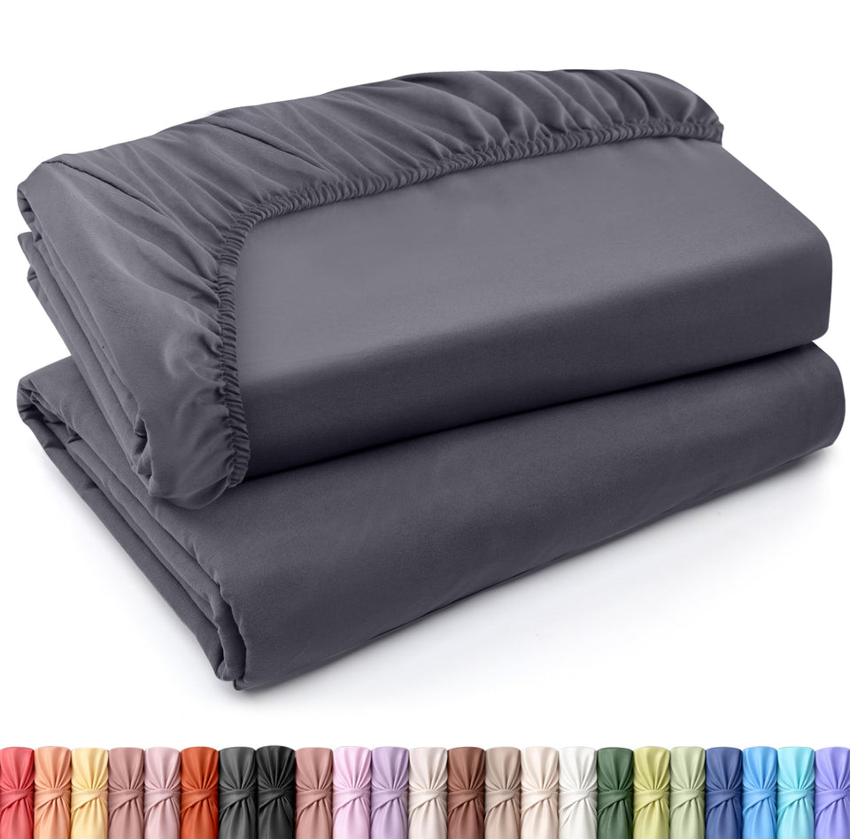 Utopia Bedding queen fitted sheet two-pack with a secure deep-pocket fit.