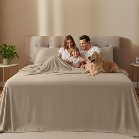 Utopia Bedding queen fitted sheet with 15-inch pocket ensures a secure, night-long fit.
