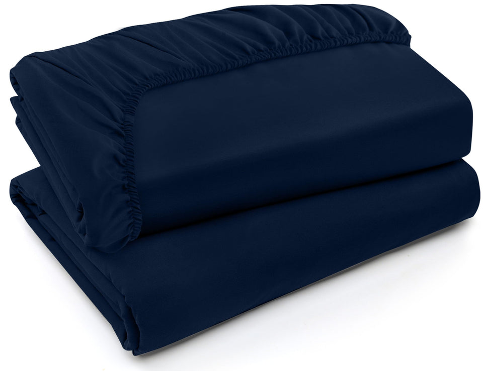 Utopia Bedding queen fitted sheet on bed with soft brushed microfiber for cozy comfort.