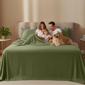 Utopia Bedding queen fitted sheet with all-around elastic for a secure fit.