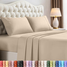 Utopia Bedding queen flat sheet 90x102 laid flat for a smooth, tidy top layer.