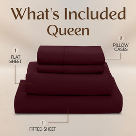 Utopia Bedding queen flat sheet, breathable microfiber for cool, smooth sleep.