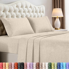 Utopia Bedding queen flat sheet offers silky microfiber for cool, comfortable nights.