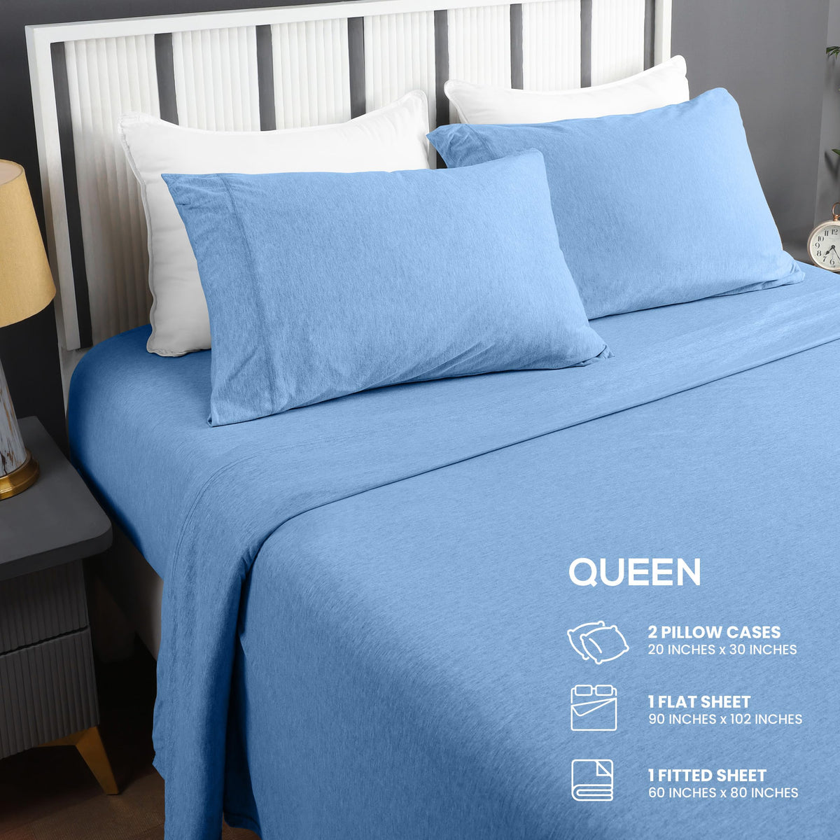 Utopia Bedding fitted sheet jersey-knit provides secure fit and stretch.