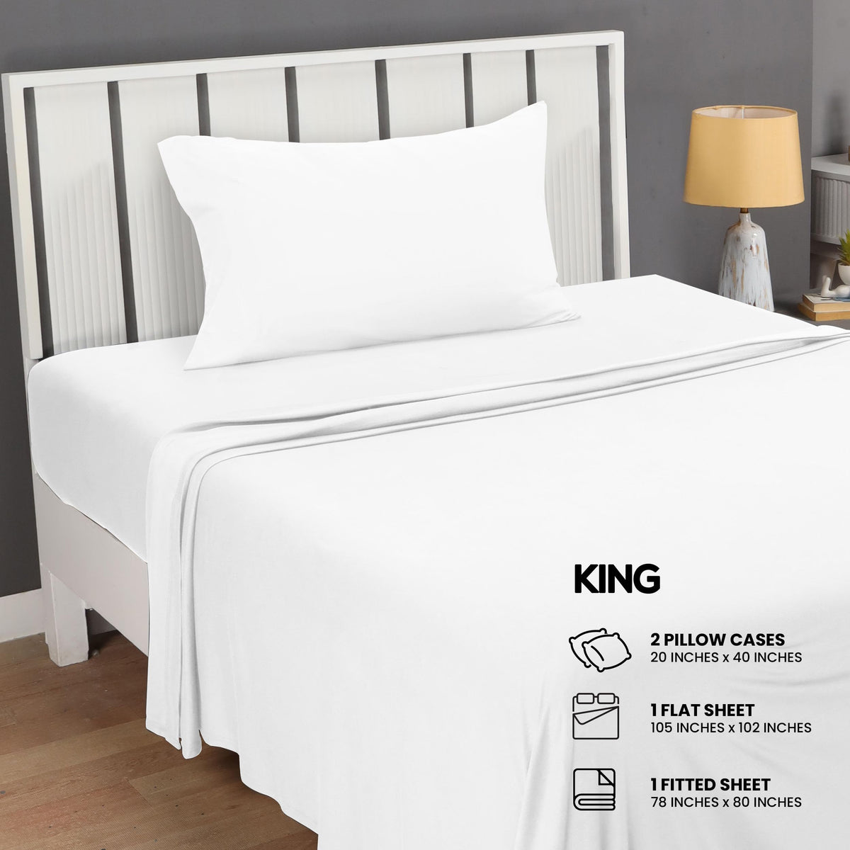 Utopia Bedding Queen Jersey Knit Sheet Set flat sheet drape highlighting breathable, smooth surface