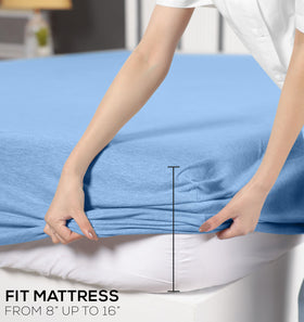 Utopia Bedding flat sheet jersey-knit offers all-season smooth coverage.