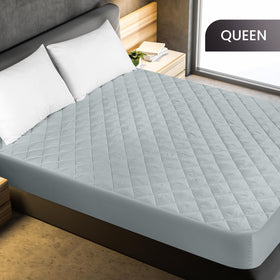 Utopia Bedding queen quilted mattress pad with soft surface for extra comfort.