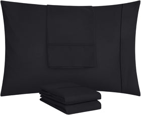 Utopia Bedding shrink and fade resistant pillow cases in black