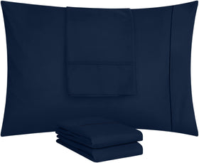 Utopia Bedding queen pillow cases envelope closure back for easy pillow insertion.