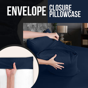 Utopia Bedding queen pillow cases with 4-inch hem and front piping for secure fit.
