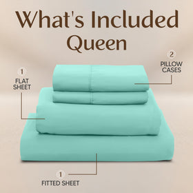 Utopia Bedding Queen pillowcases pair in spa blue for smooth sleep
