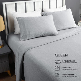 Utopia Bedding queen sheet set on bed demonstrates secure fitted sheet for smooth sleep
