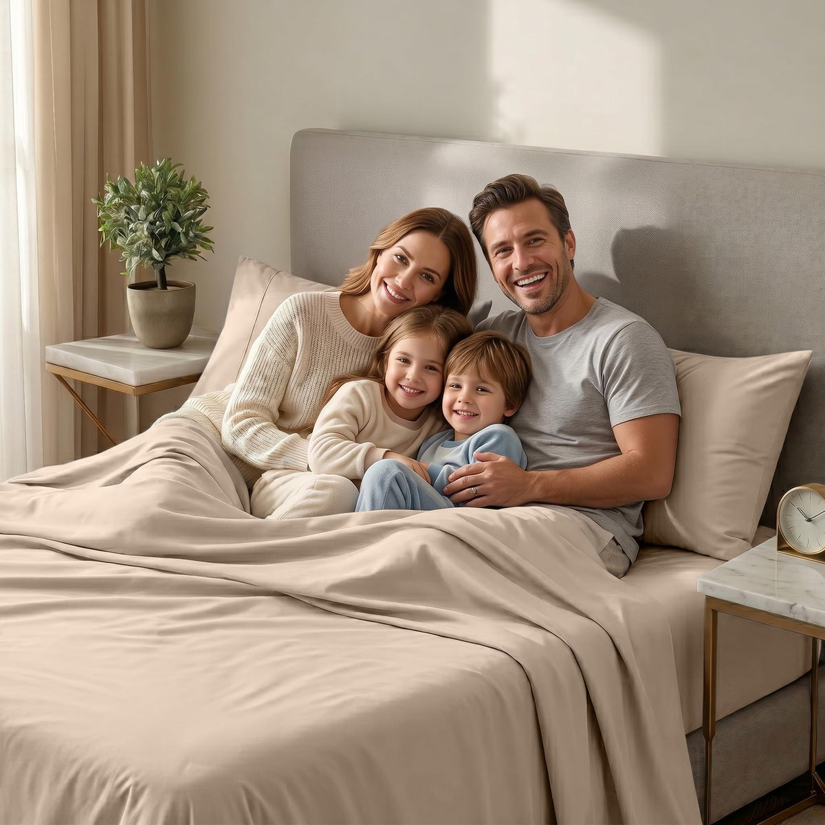 Utopia Bedding queen sheet set fitted sheet on mattress, secure fit prevents shifting.