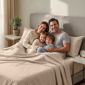 Utopia Bedding queen sheet set fitted sheet on mattress, secure fit prevents shifting.