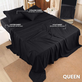 Utopia Bedding queen fitted sheet with elastic edges for secure fit.