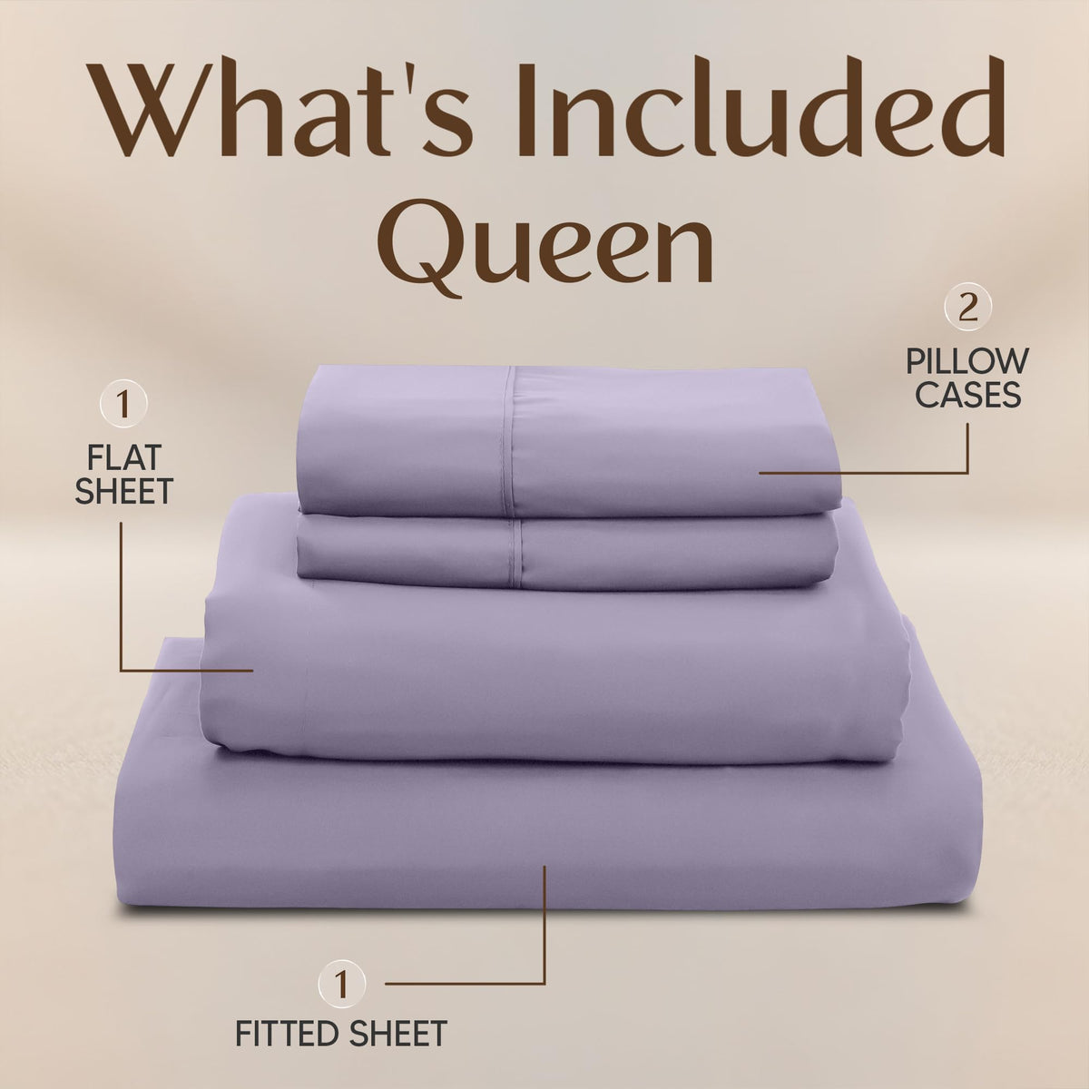 Utopia Bedding queen sheet set flat sheet with dimensions shows generous size for deep mattresses.