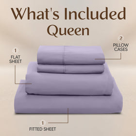 Utopia Bedding queen sheet set flat sheet with dimensions shows generous size for deep mattresses.