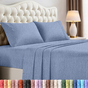 Utopia Bedding queen flat sheet with breathable microfiber finish for comfort