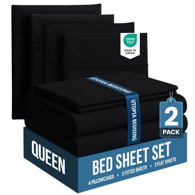 Utopia Bedding queen flat sheet close-up shows soft brushed microfiber texture.
