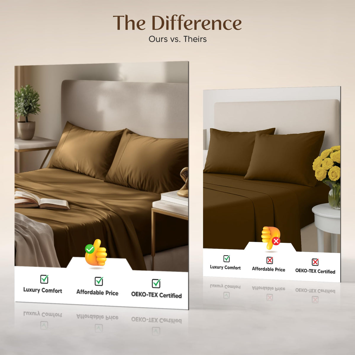 Utopia Bedding microfiber sheets offer breathable, smooth feel for everyday use.
