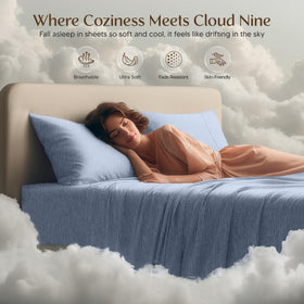 Sheet set displayed on a bed for a neat, secure look