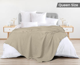 Utopia Bedding queen-size blanket draped on bed shows elegant all-season use.