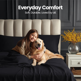 Utopia Bedding wrinkle-resistant finish keeps the bed looking neat.