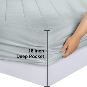 Utopia Bedding Quilted Fitted Mattress Pad with added loft for cushioning