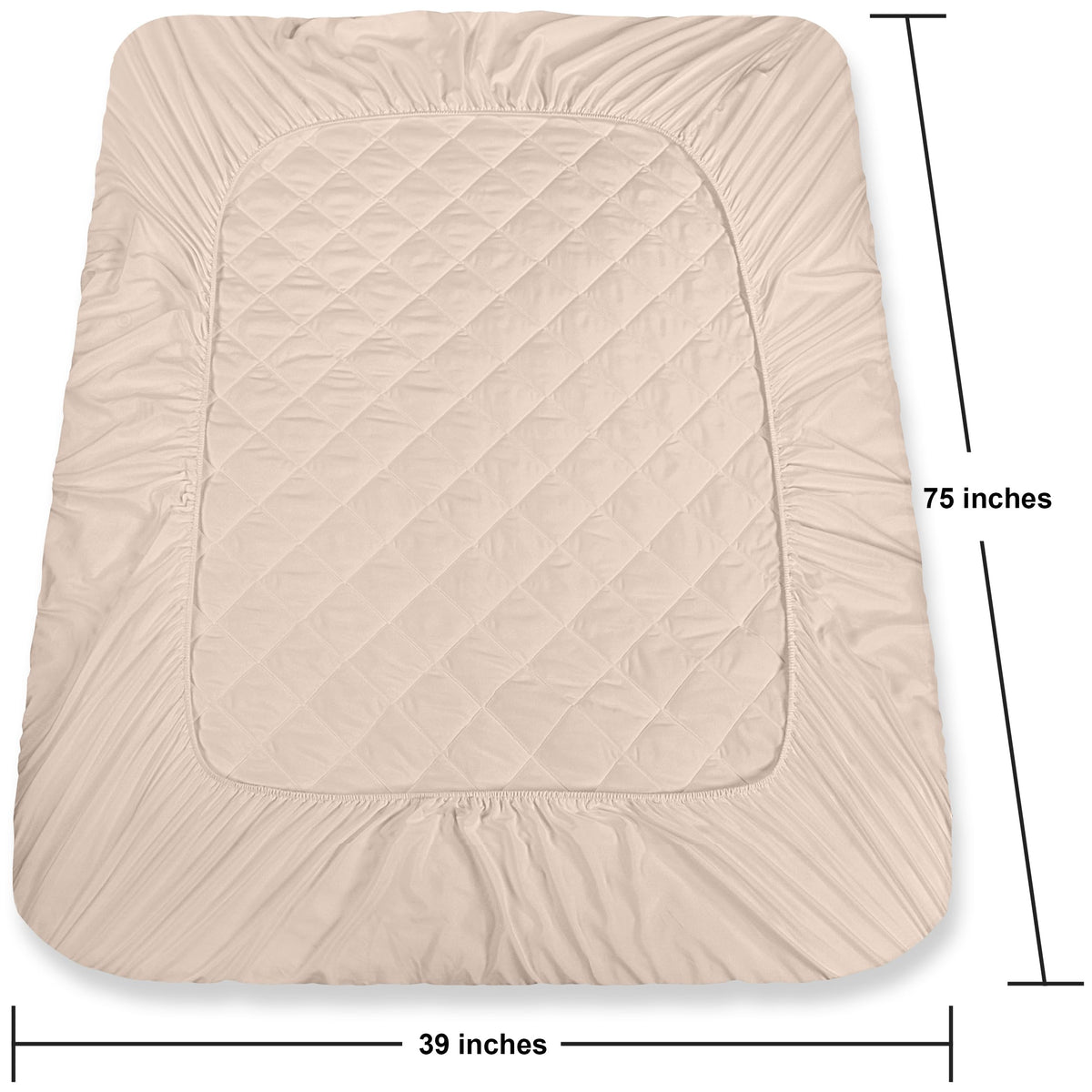 Utopia Bedding quilted fitted mattress pad soft detail with fiberfill for extra loft