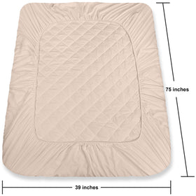 Utopia Bedding quilted fitted mattress pad soft detail with fiberfill for extra loft