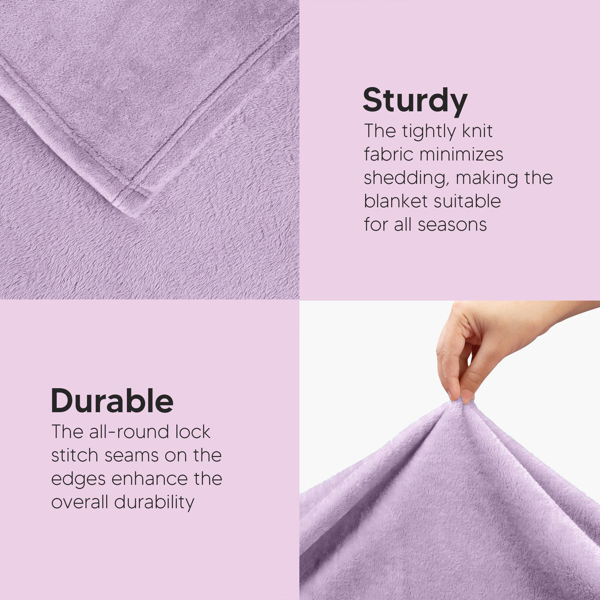 Utopia Bedding reinforced hem stitching detail enhances long-term resilience.