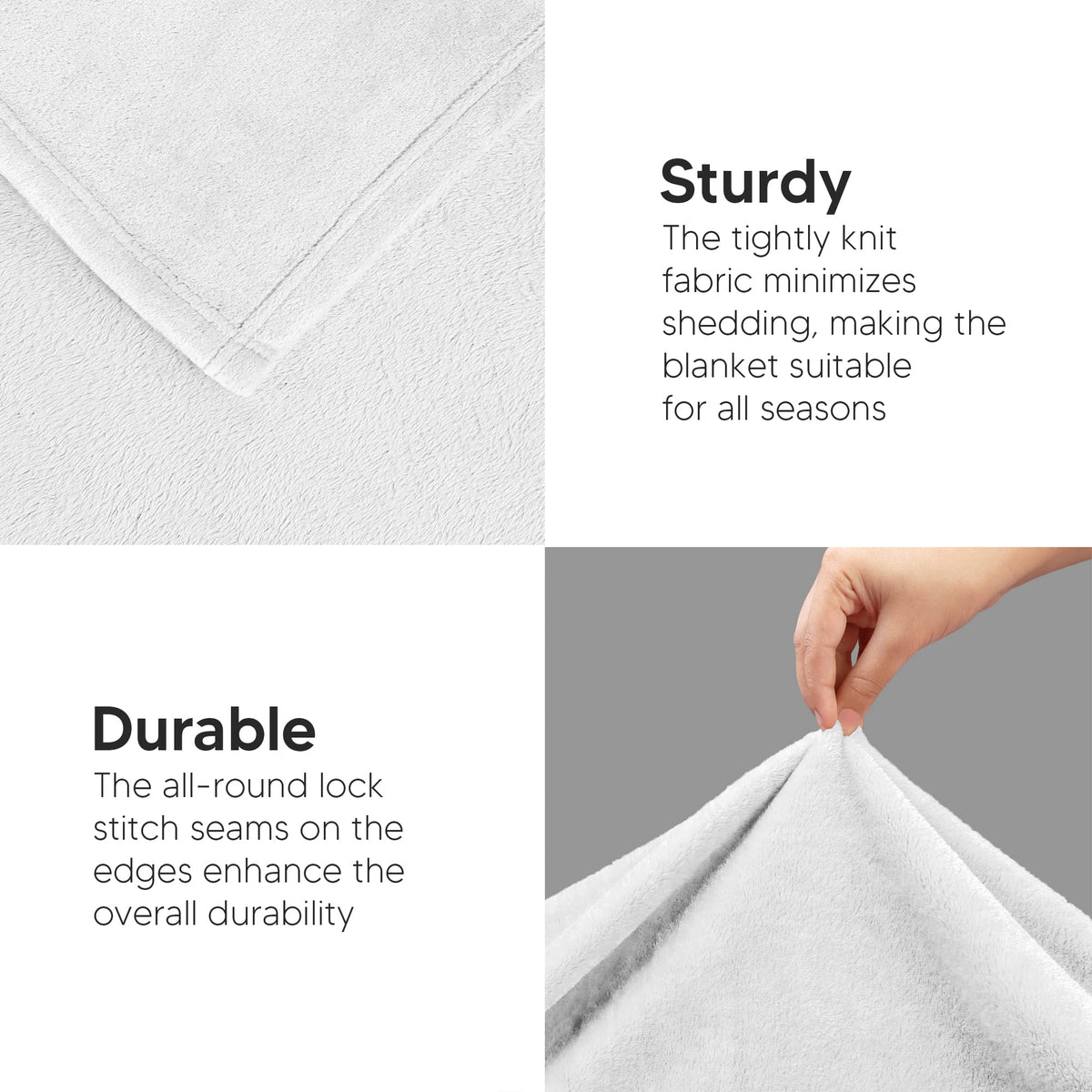 Utopia Bedding reinforced double needle stitching for lasting quality