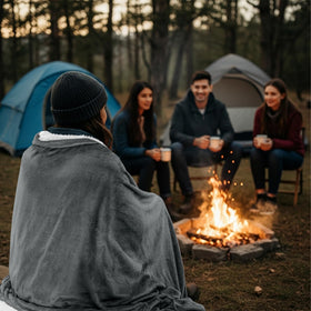 Utopia Bedding Sherpa blanket in a cozy bedroom setup, elevating decor.