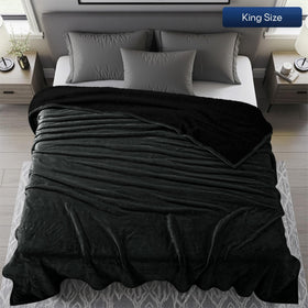 Utopia Bedding Sherpa Blanket king back view—soft fleece reverses for versatile comfort