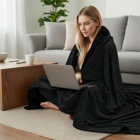 Utopia Bedding Sherpa Blanket texture closeup—plush feel and reinforced stitching for longevity