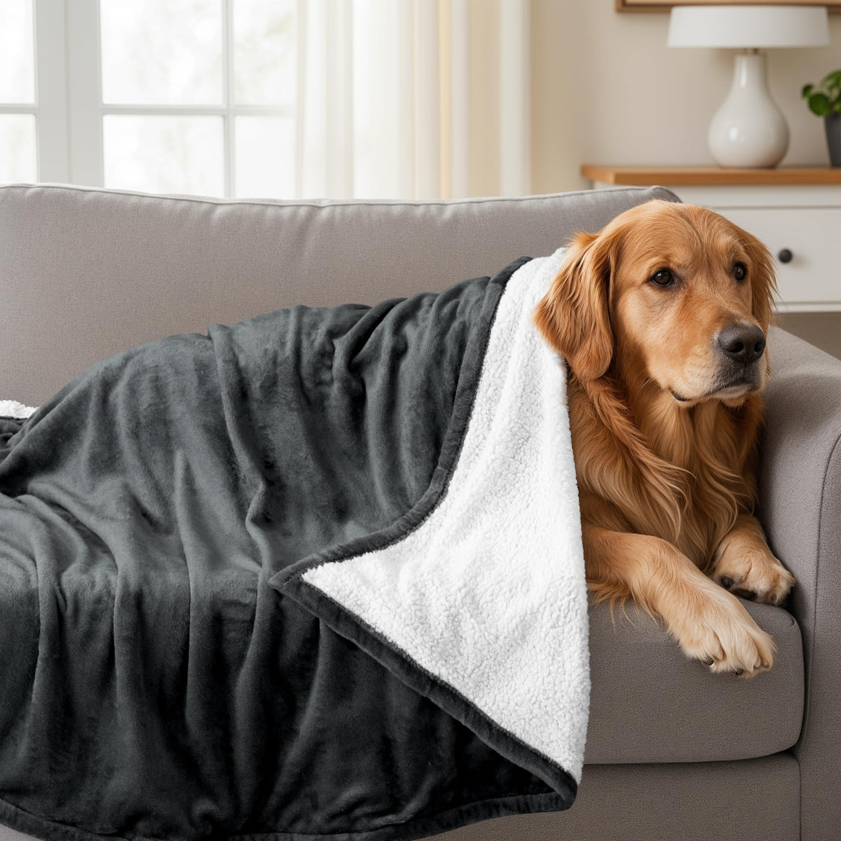 Utopia Bedding Sherpa blanket in a travel setup illustrating portable warmth