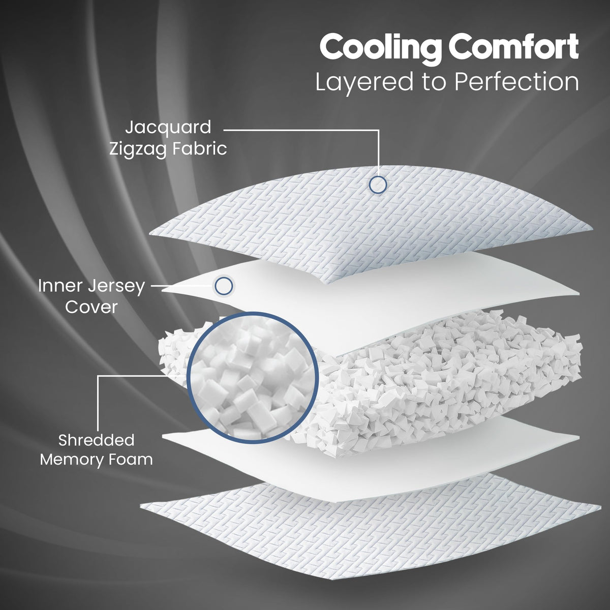 Utopia Bedding pillow king close-up fill detail showing quick recovery after press