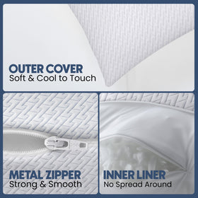 Utopia Bedding king pillow showing the memory foam and polyester blend